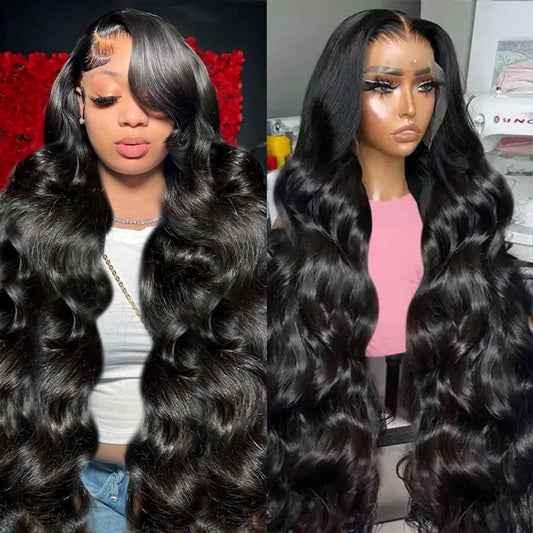 HAIRSW Human Hair Pre Plucked Pre Cut Wear and Go Glueless Wig 13x4 HD Body Wave Lace Front Wigs with Baby Hair
