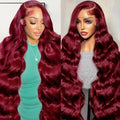 99j Burgundy Body Wave 13x6 Lace Front Wig | 250% Density Glueless Human Hair
