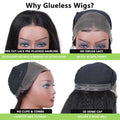HAIRSW Human Hair Pre Plucked Pre Cut Wear and Go Glueless Wig 13x4 HD Body Wave Lace Front Wigs with Baby Hair