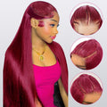 99j Burgundy Body Wave 13x6 Lace Front Wig | 250% Density Glueless Human Hair