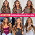 4/27 Highlight 5x5 Glueless Lace Closure Wigs HAIRSW Body Wave Wigs Virgin Hair