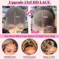 HAIRSW 13x5 Curly Honey Blond Ombre Color Highlight Lace Front Human Hair Wigs for Women Invisible Pre Plucked