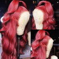 99j Burgundy Body Wave 13x6 Lace Front Wig | 250% Density Glueless Human Hair