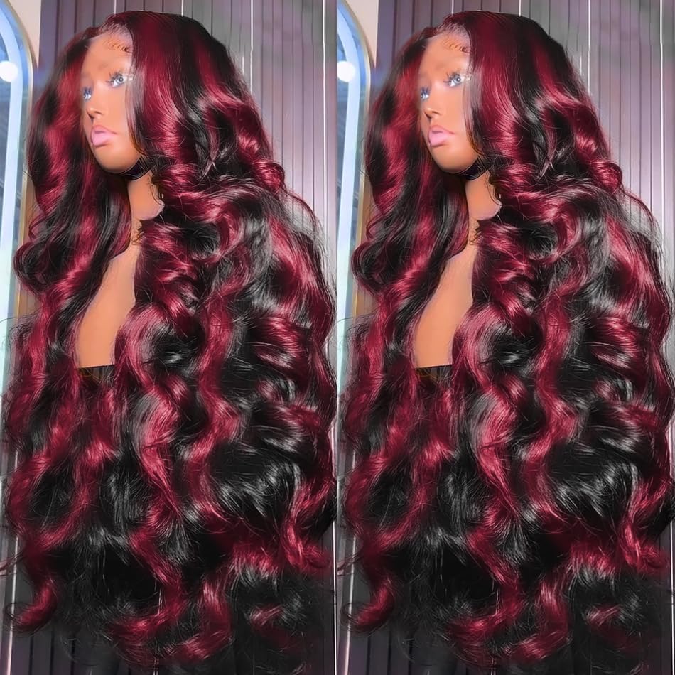 99j Burgundy Body Wave 13x6 Lace Front Wig | 250% Density Glueless Human Hair