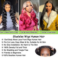 HAIRSW Human Hair Pre Plucked Pre Cut Wear and Go Glueless Wig 13x4 HD Body Wave Lace Front Wigs with Baby Hair