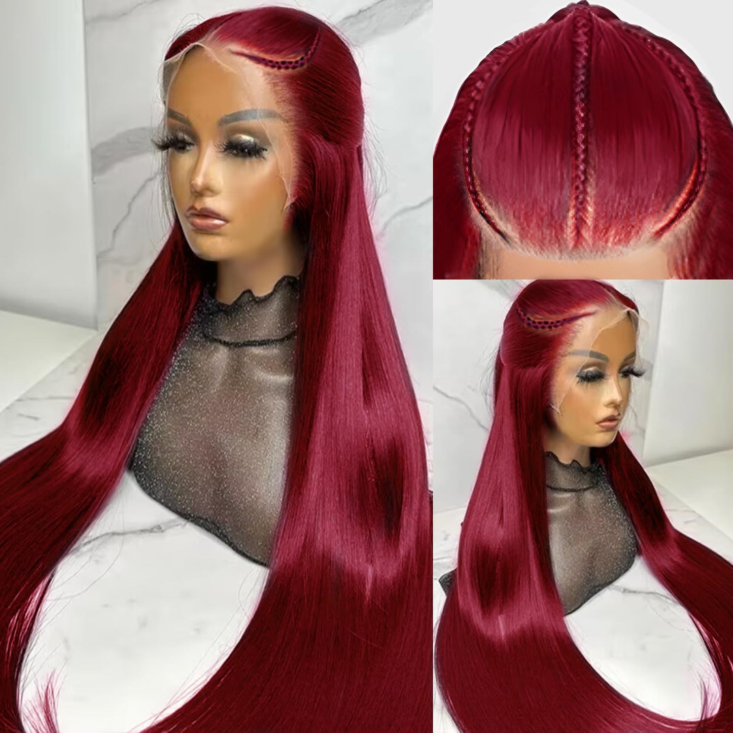 250% Density Burgundy Lace Front Wigs Human Hair Pre Plucked 13x6 Body Wave Lace Front Wigs Human Hair Glueless 99j Wine Red Colored Lace Front Wigs Human Hair for Women