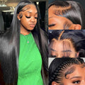 HAIRSW 13x6 Full Glueless Wig Transparent Lace Front Wig Straight Brazilian Human Hair