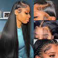 HAIRSW 13x6 Full Glueless Wig Transparent Lace Front Wig Straight Brazilian Human Hair