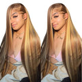 HD Straight Lace Front Wig, 4/27 Honey Blonde Highlight, Glueless Human Hair