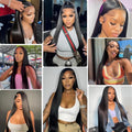 HAIRSW 13x6 Full Glueless Wig Transparent Lace Front Wig Straight Brazilian Human Hair