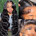 HAIRSW Human Hair Pre Plucked Pre Cut Wear and Go Glueless Wig 13x4 HD Body Wave Lace Front Wigs with Baby Hair