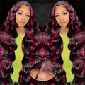 99j Burgundy Body Wave 13x6 Lace Front Wig | 250% Density Glueless Human Hair